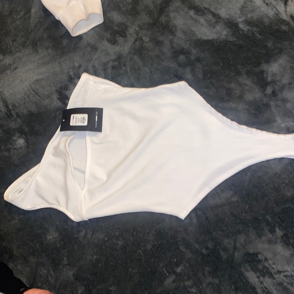 One shoulder thong leotard
